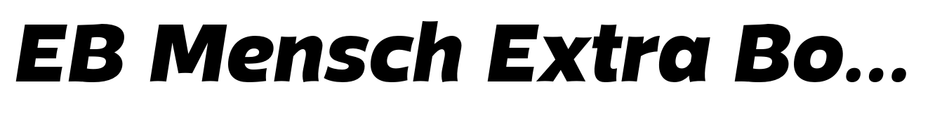 EB Mensch Extra Bold Italic
